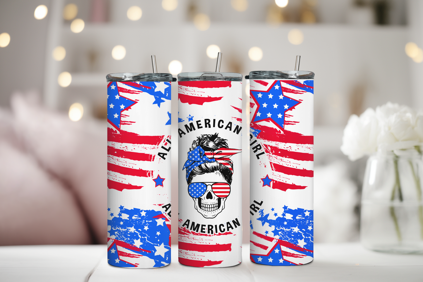 Vaso con forma de calavera All American Girl