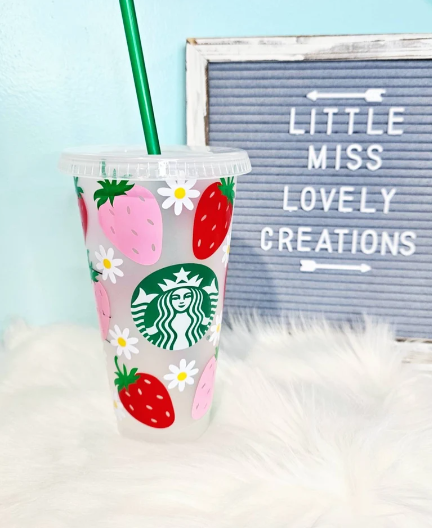 Strawberries and Daisies Cold Cups