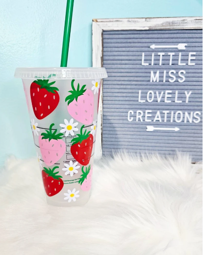 Strawberries and Daisies Cold Cups