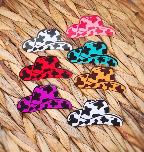Cow print Cowgirl Hat Sticker