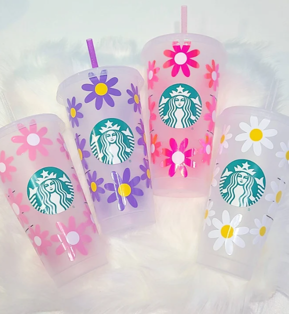Daisy Flowers Cold Cups