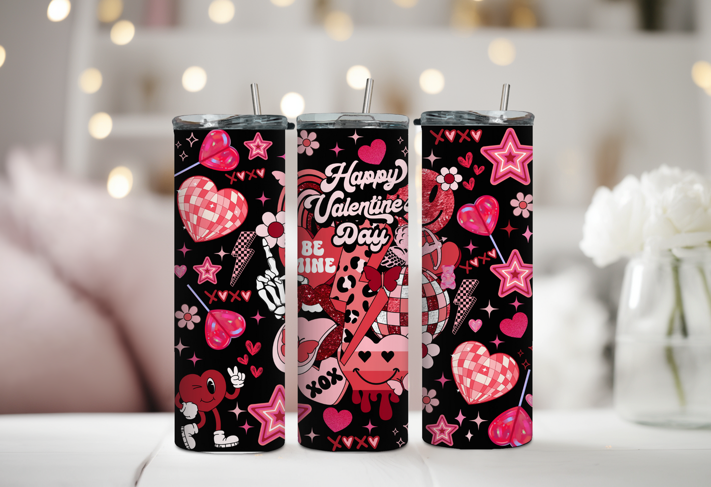 Retro Valentines Day Tumbler