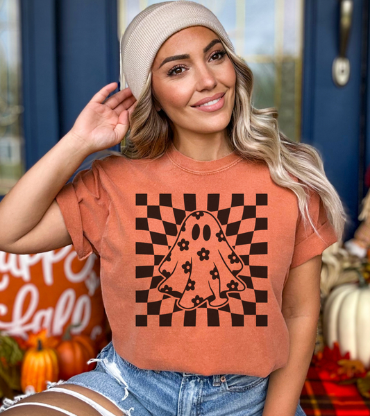 Checkered Daisy Ghost Shirt