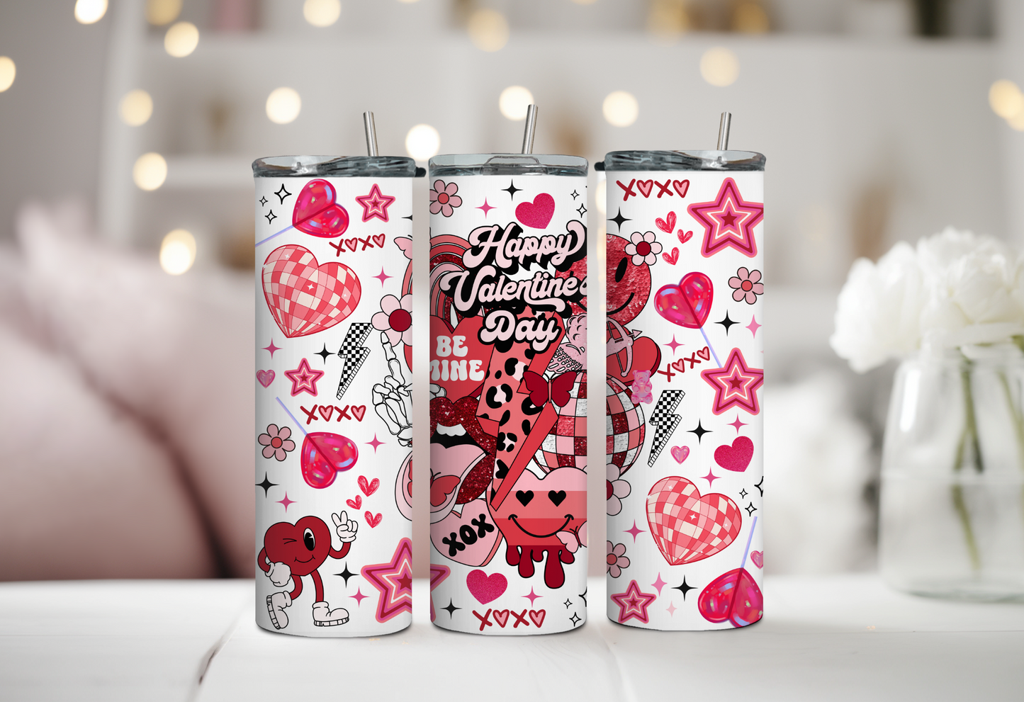 Retro Valentines Day Tumbler