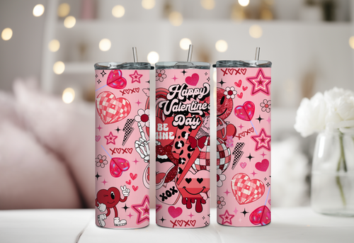 Retro Valentines Day Tumbler