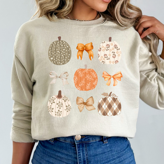 Fall Pumpkins & Bows Sweatshirt