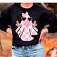 Retro Pink Checkered Bubble Blowing Ghost Sweatshirt