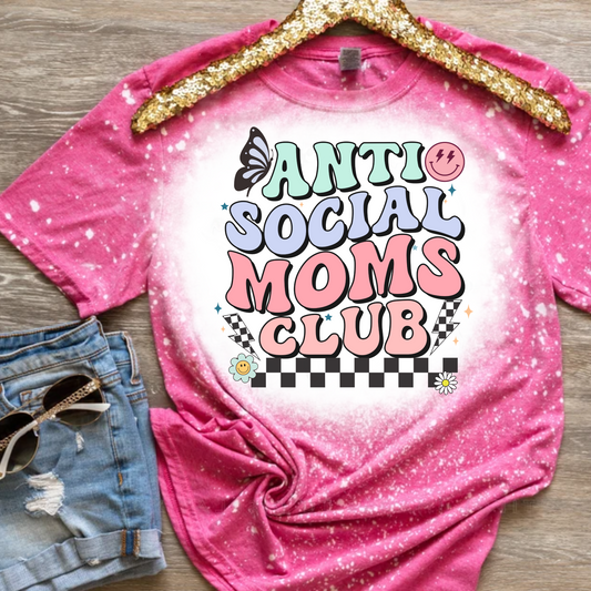 Anti-Social Moms Club Bleached Shirt