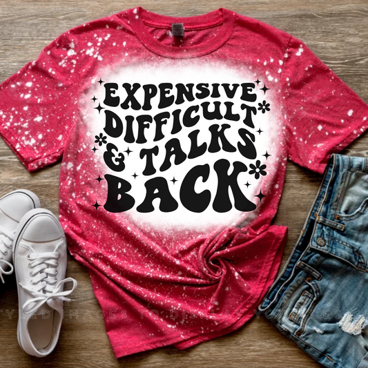 Expensive Difficult & Talks Back Bleached Shirt