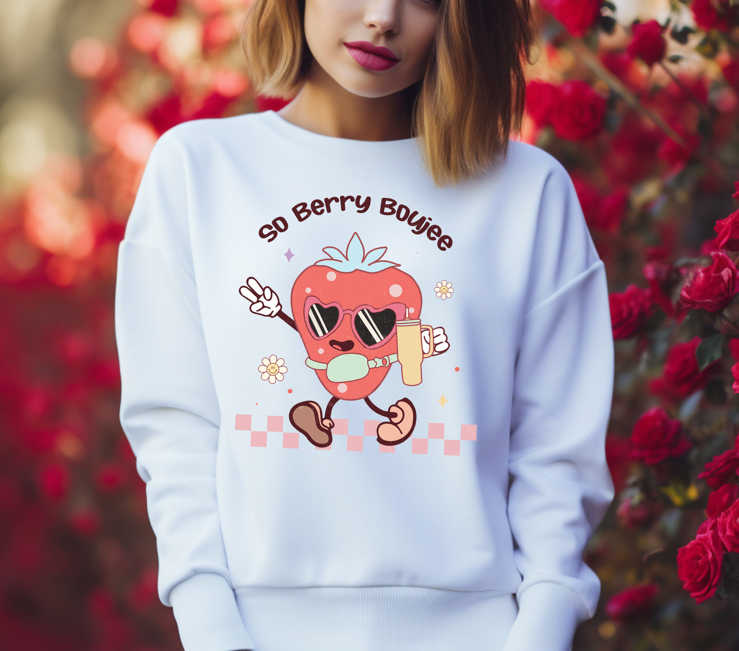 So Berry Boujee Strawberry Sweatshirt