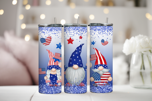 Fourth of July Gnomes Tumbler