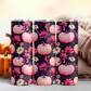 Floral Pink Pumpkins Tumbler