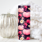 Floral Pink Pumpkins Tumbler