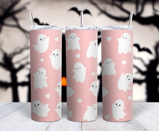 Cute Ghost Pink Tumbler