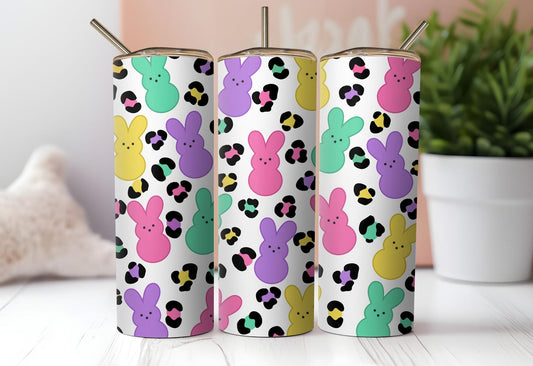 Colorful Bunny Leopard Tumbler