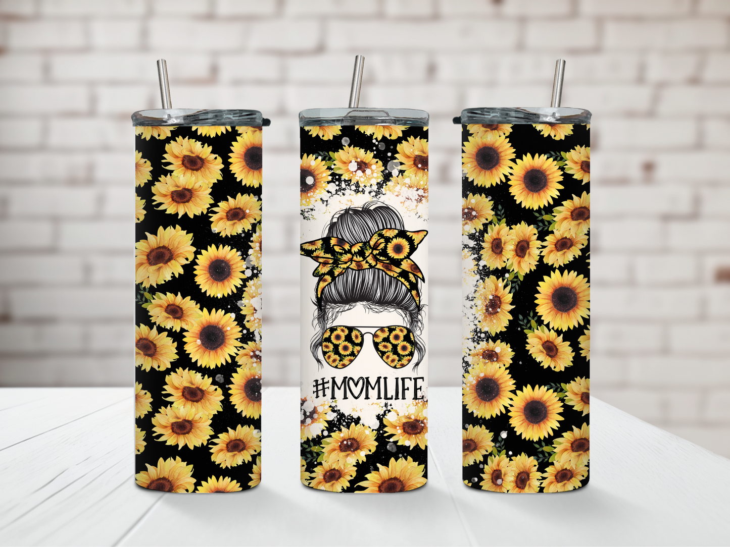 Vaso de la vida de las mamás girasol