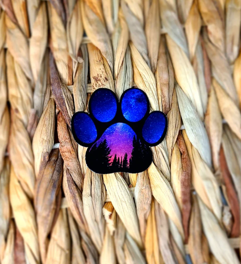 Galaxy Paw Print Sticker