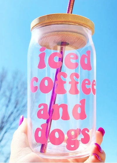 Iced Coffee Cup/ Beer Can Glass/ Iced Coffee Beer Can Glass 